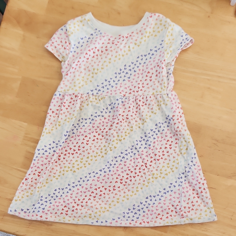 Old Navy Multicolor Heart Pattern Kids Dress